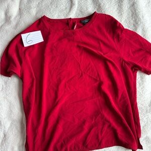 Elementz Bright Red Short Sleeve Crewneck Blouse